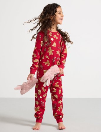 Lindex Pyjama Ginger Bread - Red - 128/134