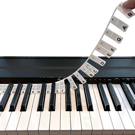 Klaverguide til begyndere, aftagelige klavermærker til indlæring, 88-tangenters størrelse, af silikone, ingen klistermærker, genanvendelig