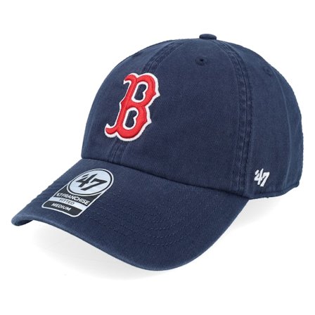 47 Brand - MLB Blauw fitted Cap - Boston Red Sox MLB Franchise Navy Dad Cap @ Hatstore