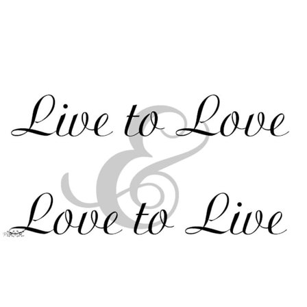Live to Love & Love to Live Väggord Väggdekor Dekor