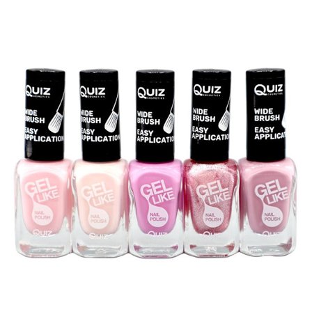 5 stk neglelak, neglelak - Pastel - Bomuld