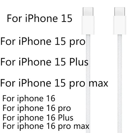 2025 Original 20W USB-C Strømforsyning til iPhone 16 15 14 13 mini Pro Max Type C Hurtigoplader til Apple Kabel til iPhone 12 Plus