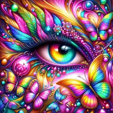 Øje Diamant Maleri Sæt Runde Diamant Broderi 5D DIY Diamant Kunst Hjemmeindretning Kreativt Håndværk