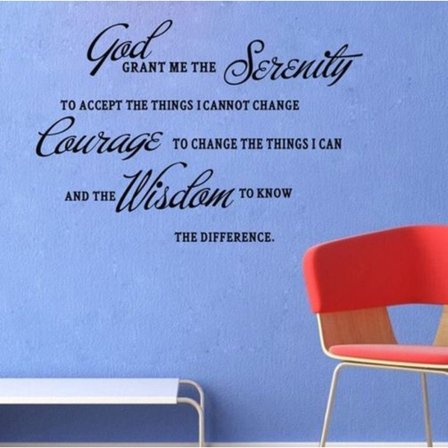 Grant ME The Serenity Prayer Bible Art Quote Vinyl Wall Sticker Dekor
