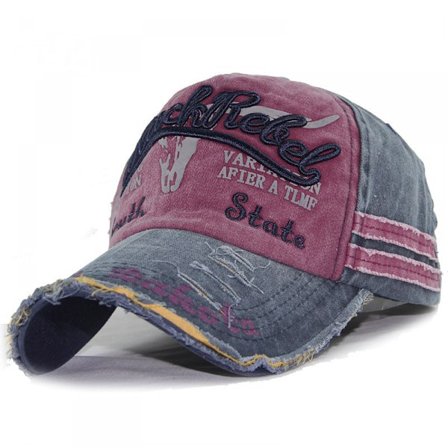 Old Bull Head Baseball Cap, Vasket Hat, Flosset Visor, Mænds og Kvinders Ny Baseball Cap Rød