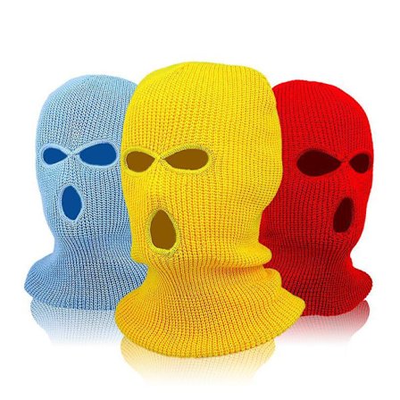 3 Pack Winter Warm Unisex Balaclava Face Mask Hat Full Face Mask Color Random