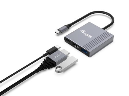 Equip 3 In 1 Usb-C To Hdmi / Usb-A