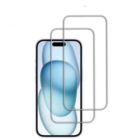 2-Pack - iPhone 15 Skärmskydd i Härdat Glas