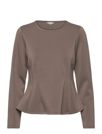 Object Objdorina L/S Re Sculpture Top E Wi 25 - Brown - XS