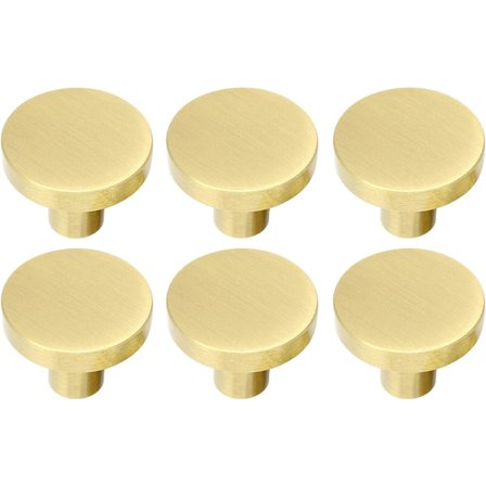 Solide messing runde skap knotter, runde skapdørhåndtak messing