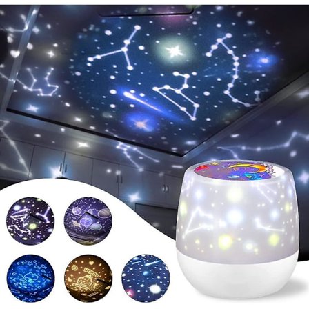 Star Night Light Universe Projector Lamp For Kids With 6 Sets Of Projector Film