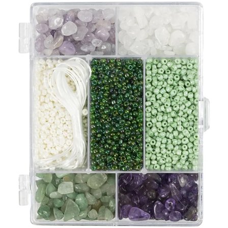 Pearl mix Crystals Greenish purple colours