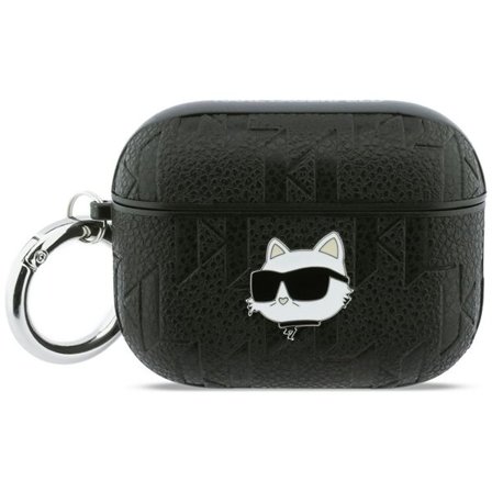 Karl Lagerfeld Monogram Choupette huvudfodral för AirPods Pro 3 - Svart