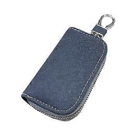 Bilnyckel Nyckelring Hållare med Dragkedja Bilnyckelfodral Plånbok Bilnyckelring Praktisk Bilnyckelring Väska Bärbar Bilnyckelpåse Marinblå