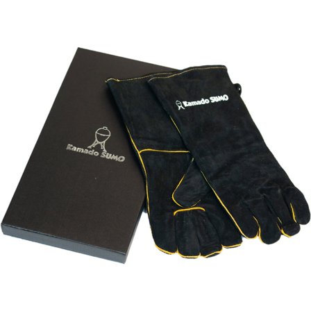 Kamado sumo Ensiluokkaiset nahkaiset grillihanskat