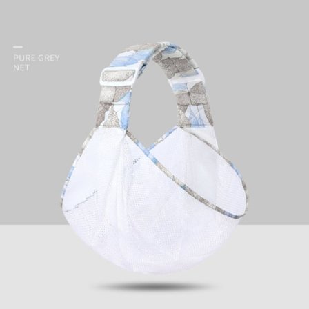 Justerbar baby carrier Baby Soft Wrap GRÅ MESH Grått mesh-tyg