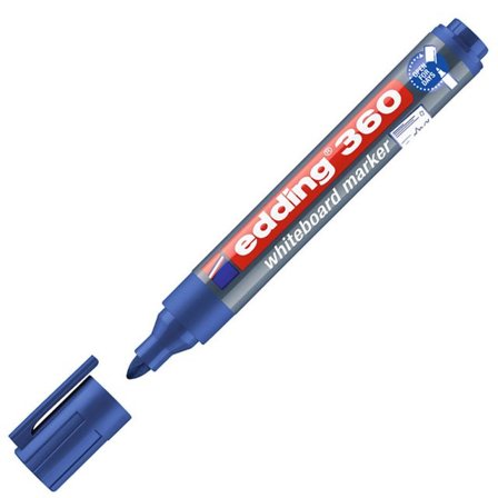 EDDING Whiteboardpenna 360 rund 1,5–3mm blå - Lyreco - Kontorsmaterial - Pennor - Whiteboardpennor - Rund spets
