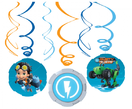 Hängande dekoration Rusty Rivets 6-pack - Rusty Rivets Kalas Dekoration - Kalaslagret.se