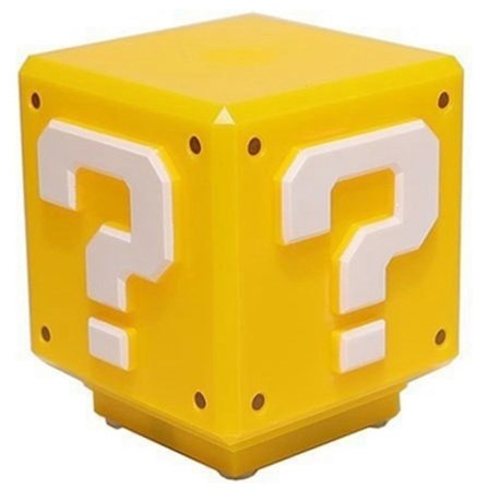 Super-Mario Mini Spørsmålstegn Lampe Spill Lydeffekter Bordlampe Gave til Barn Fans