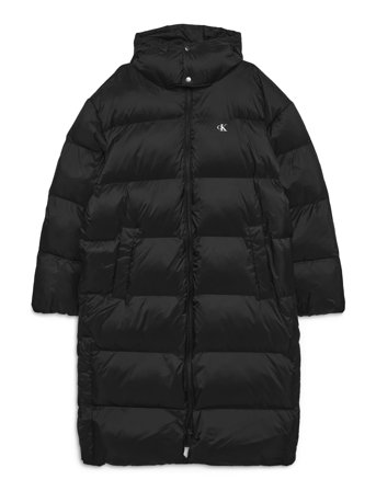 Calvin Klein Jeans | Ls Long Length Hooded Nylon Puff | M