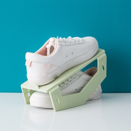 Säädettävä kenkäteline Kengät säilytysteline VIHREÄ