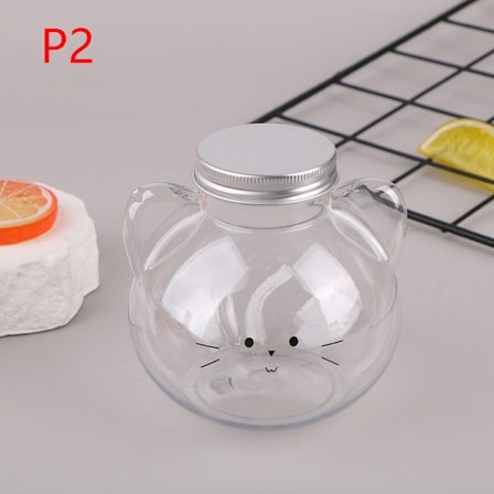 Kawaii kattvattenflaskor för mjölkte, kaffe, juice, bärbar dri