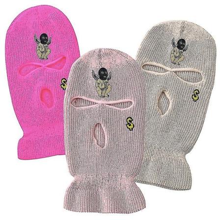 Ski Mask 3-reikäinen neulottu koko cover Balaclava-hattu (väri: beige)