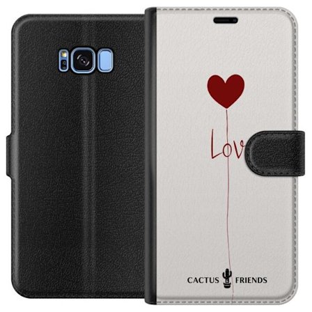 Yhteensopiva Lompakkokotelo Samsung Samsung Galaxy S8 Cactus and Friends - Love Balloon Minimal