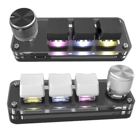 3 Taster + 1 Knapp / 4 Taster Rgb Makro Tilpasset Tastatur Programmerbart Mekanisk Tastatur Wyelv