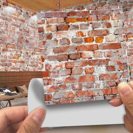 #Paket med 20 kakelklistermärken konstläder 3D imitation sten tegel stil#