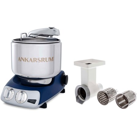 Ankarsrum Assistent AKM 6230 røremaskine + grøntsagssnitter, royal blå - Royal blue | KitchenOne