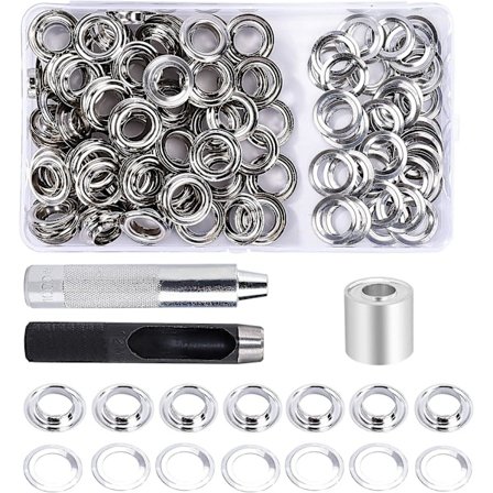 Grommet Kit Öglor Verktyg 12mm 100 Set Öglor Med 3st Grommet Ögla Verktyg Och Förvaringslåda