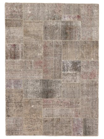 Noué À La Main Patchwork Tapis 170X239 Vintage De Laine Marron/Orange