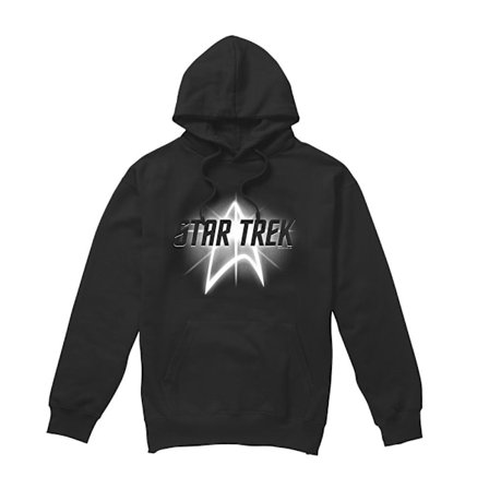 Star Trek Herr Glow Logotyp Hoodie XL Svart