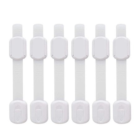 12 stk. Baby Sikkerhedsskuffe Lås, Sikker Greb - Lås Til Skabe, Skuffer