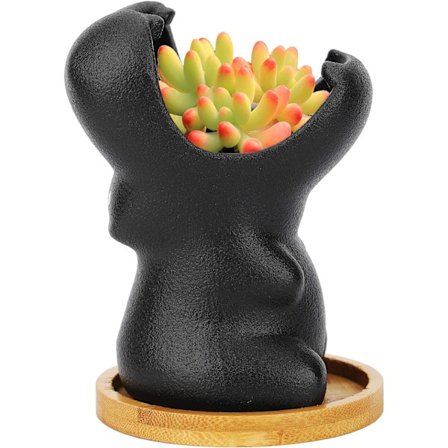 12,8*9,5CM Keramiske Blomsterpotter, Sukkulente Plante Blomsterpotter, (Uten Trepall)