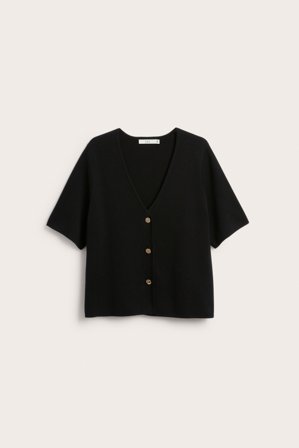 Kappahl | Kortermet cardigan med metallknapper Svart L | Svart