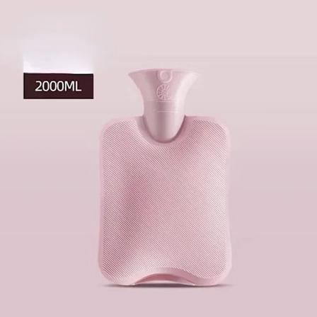 1000/2000ml Tjock Varmvattenflaska Bärbar Vinter Varm Varmvattenflaskor Handvärmare Flickor Fickhand Fötter Varmvattenflaska 2000ml Pink S6