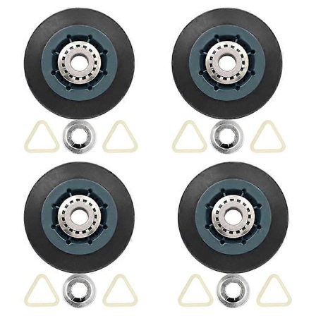 4-pakning W10314173 Tørketrommel D Rulle Erstatning for Tørketrommel Kompatibel med WPW10314173 Rulle D Supp