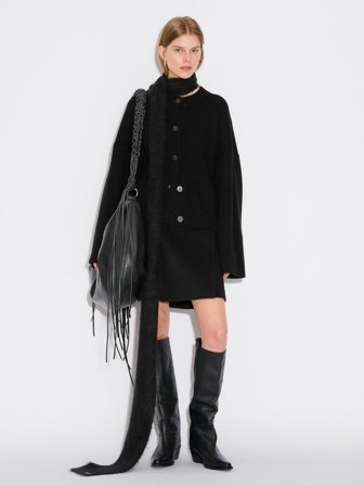 Holzweiler Wool Wide Cardigan - Black - Women's - XS