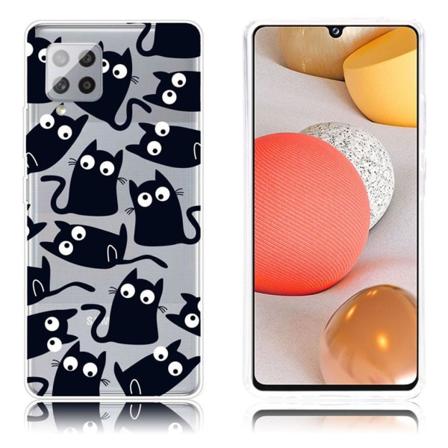 Deco Samsung Galaxy A42 5G kotelot - Mustat Rotat Black