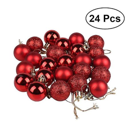 24pcs Christmas Balls Ornaments For Xmas Christmas Tree, Shatterproof Christmas Tree Decorations Hanging Ball For Holiday Wedding Party Decoration