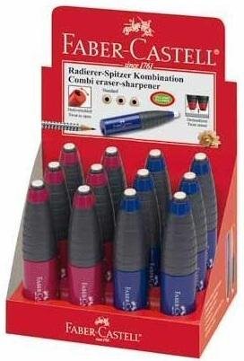 FABER-CASTELL Castell Radierer Spitzer Kombi Brombeer/Blau (184401)