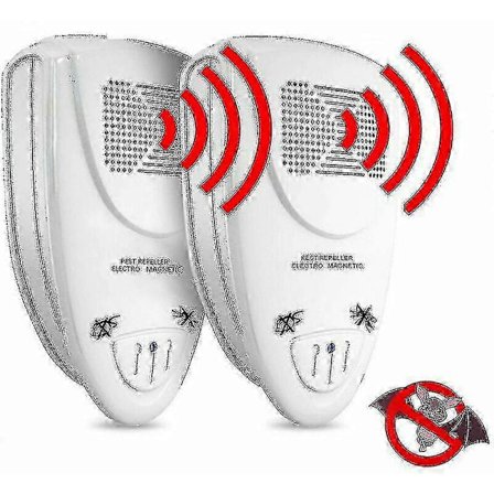 Ultralyd Flagermus Skræmmer - 2 Pak - Slip Af Med Flagermus På 72 Timer Udgave 0714