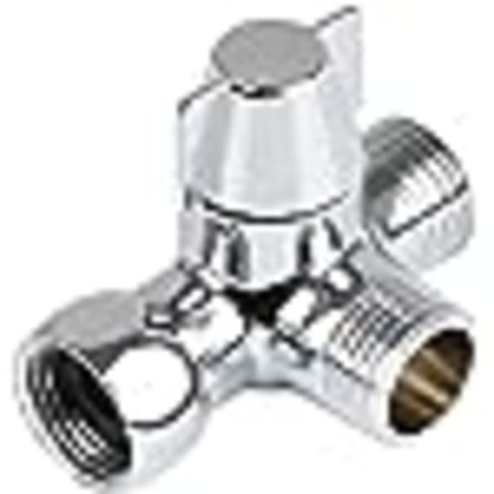 Solid Messing 3-Vejs Ventil, 3-Vejs Aflederventilkontakt, 3-Vejs Bruseraflederventil, G1/2" Adapter 3-Vejs Ventil til Bruser, Håndbruser og 