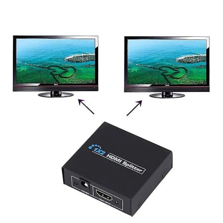 Hdcp 1080p 1 In 2 Ut HDMI-splitter Dobbel skjerm HDTV