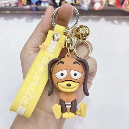 Toy Story Nyckelring Anime Tecknad Buzz Lightyear Woody Monster Mike Silikon Nyckelring Hänge