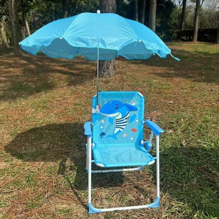 Campingstol med solskjerm, egnet for barn over 3 år, lett og kompakt, egnet for strand, camping, reise{hh}