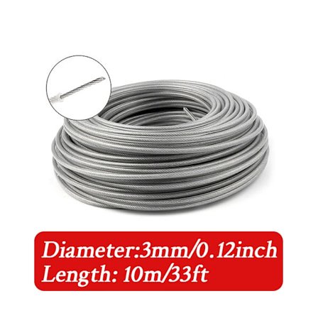 2mm/2.4mm/2.7mm/3mm*5m/10m/15m Ståltråd Nylon Gress Trimmer Line Rund Roterende Klipper Erstatning Gressklipper Tau