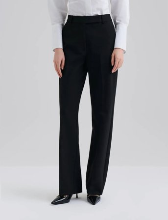 Malina Betty High Rise Straight Pants - Black - XL
